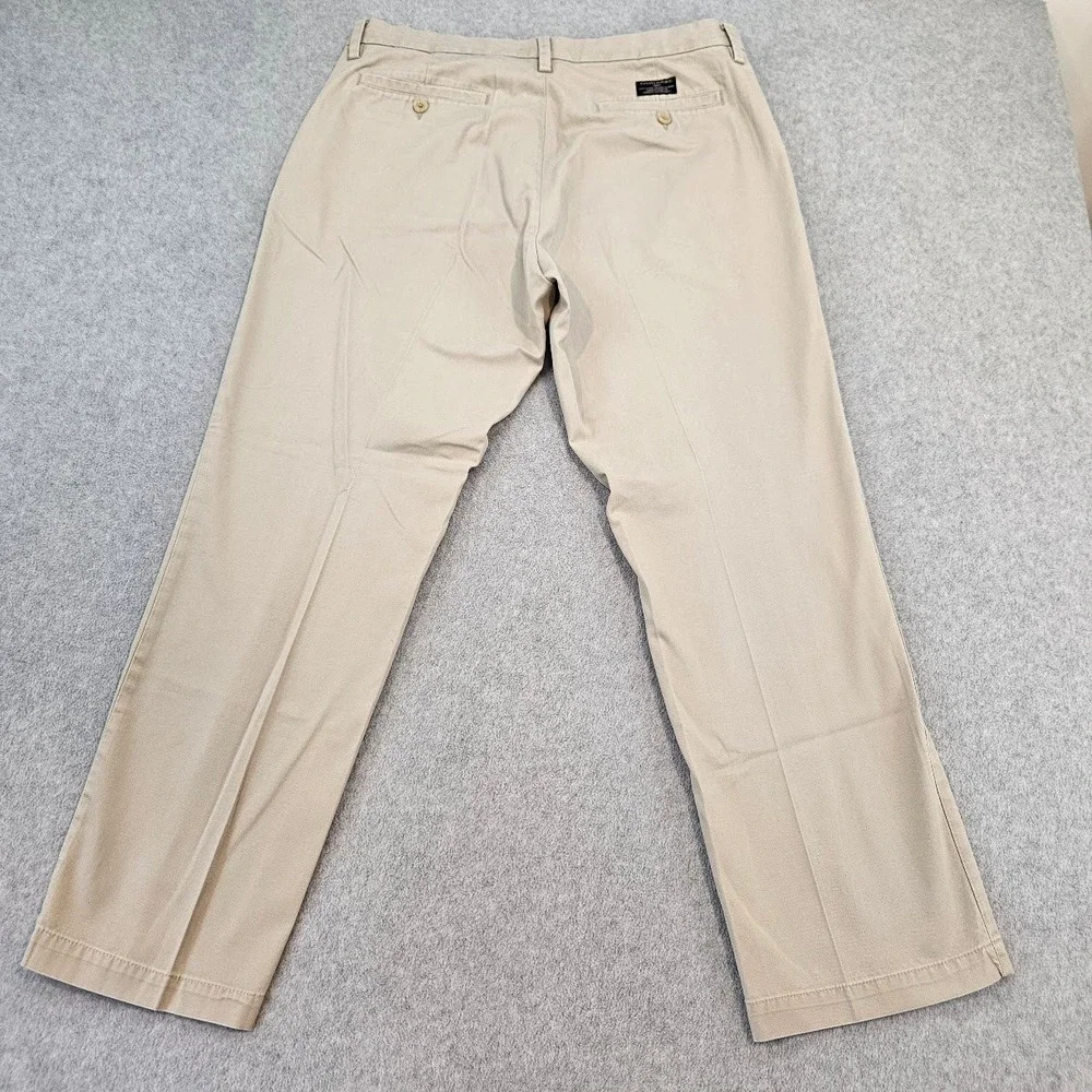 Banana Republic Gavin Chino Mens 34x30 Khaki Tan Straight Leg Cotton Pants